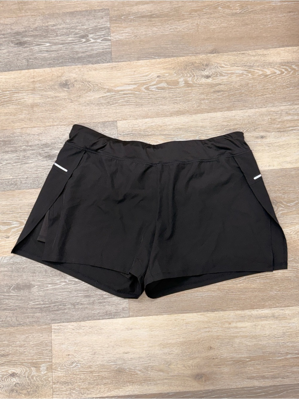 AVIA Women’s Black Large Active Shorts With Inner Spandex Short Size 16-18 XL